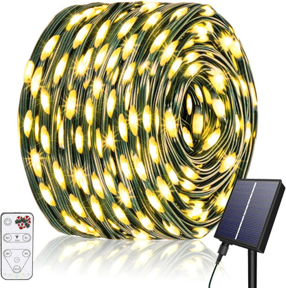 Luces Navidad Con Panel Solar y Control
